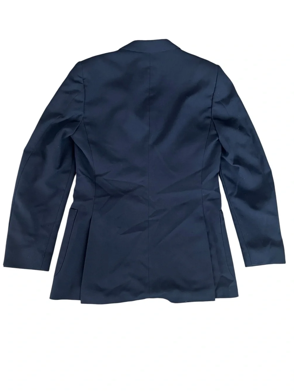 Yves Saint Laurent Men’s Navy Vintage 90s Two Button Gold Logo Blazer Sportscoat